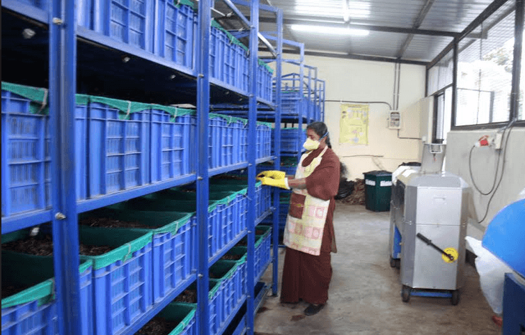 Conversion of garbage to compost