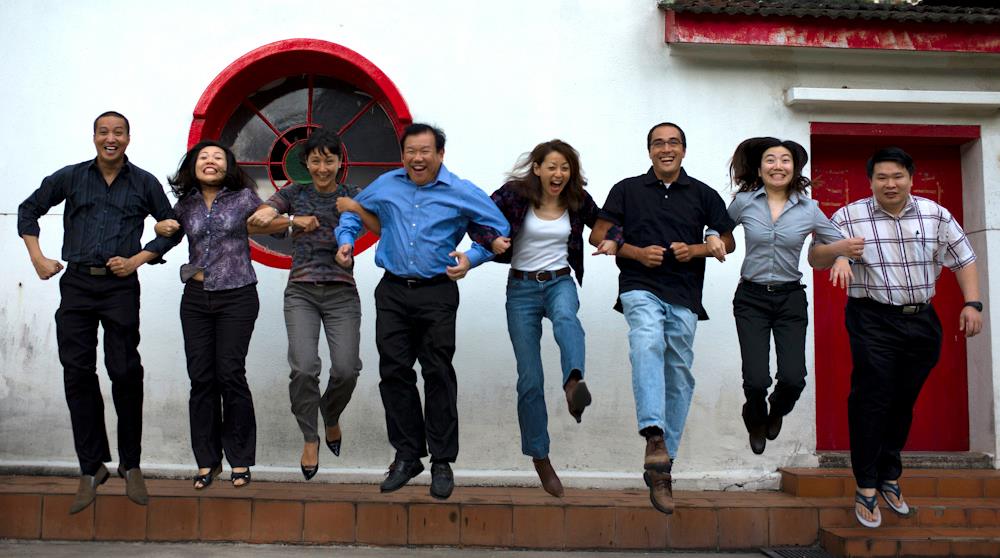 jumping team