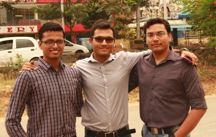 Sudarshan Ravi, Pushkar Singh, and Ankit Parasher - co-founders of LetsTransport