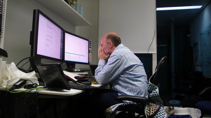 programmer working late