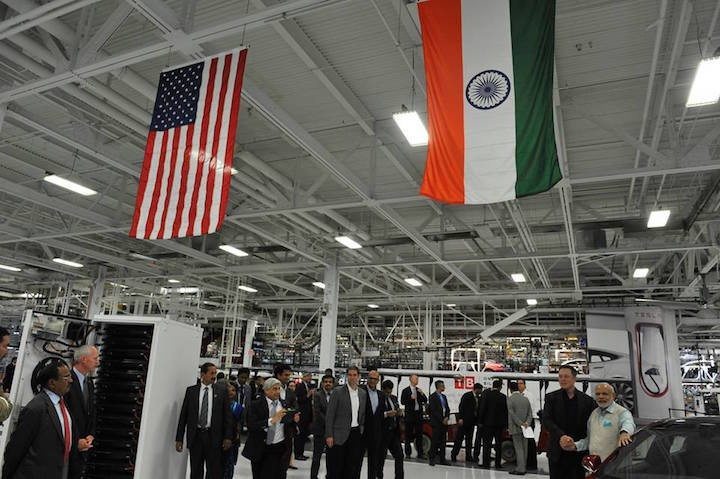 Modi meets Elon Musk at Tesla office