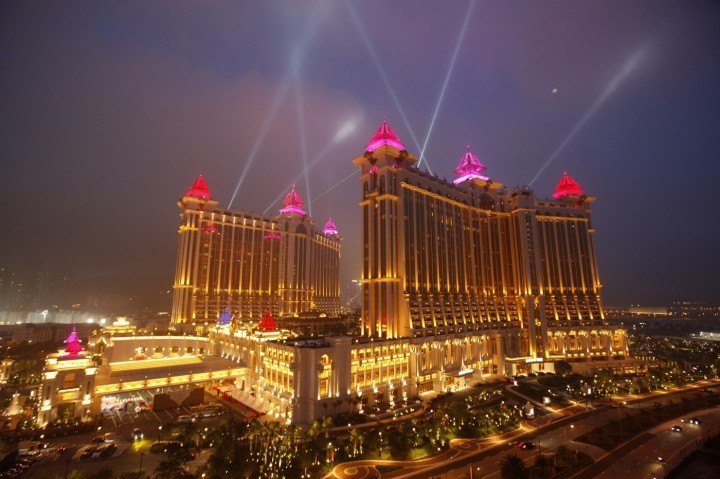 A general view of Galaxy Macau is seen in Macau, Sunday, May. 15, 201, the multibillion-dollar casino resort complex, opens Sunday with features aimed at drawing a broader mix of visitors than the high-rolling mainland Chinese that have helped the city become the world's most lucrative gambling market. The Galaxy Entertainment Group's $1.9 billion casino will have 450 gambling tables and 1,500 slot machines. (AP Photo/Vincent Yu)