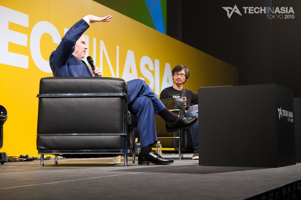 Ben Horowitz on stage at Tech in Asia Tokyo 2015