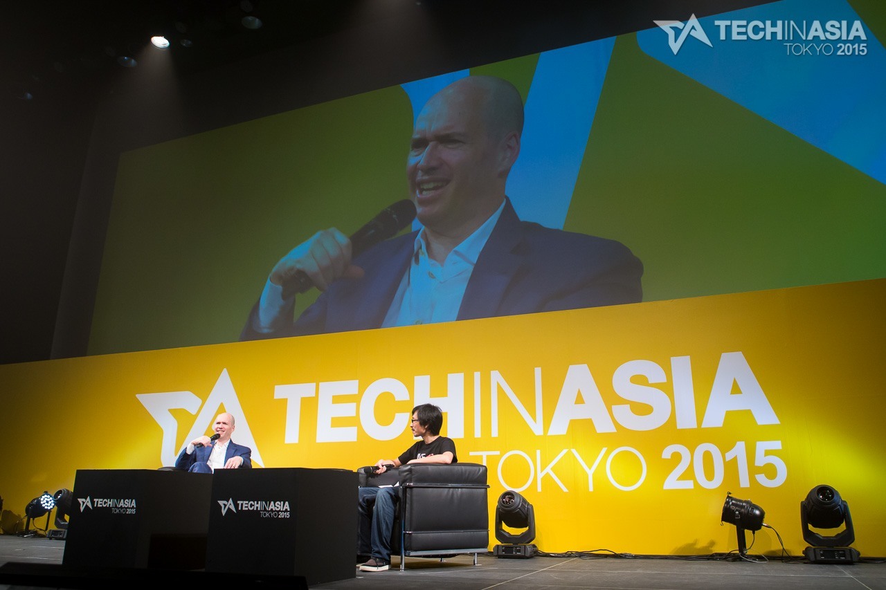 Ben Horowitz on stage at Tech in Asia Tokyo 2015