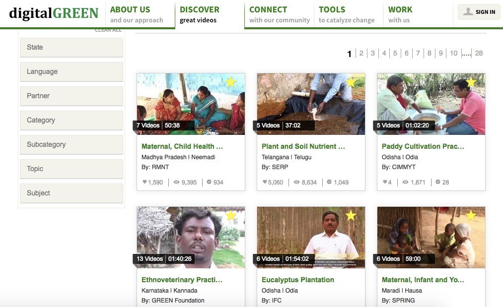 videos on the digital green website