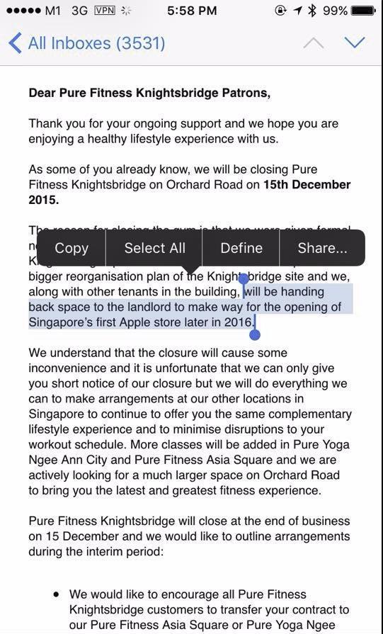 Apple's location for its official Singapore store confirmed?
