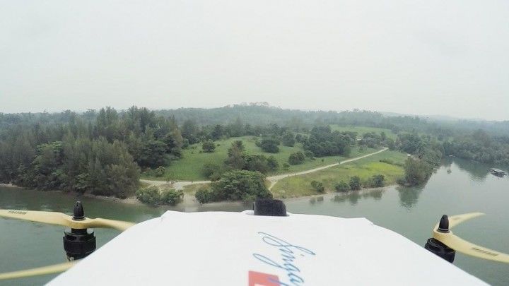 View from SingPost drone