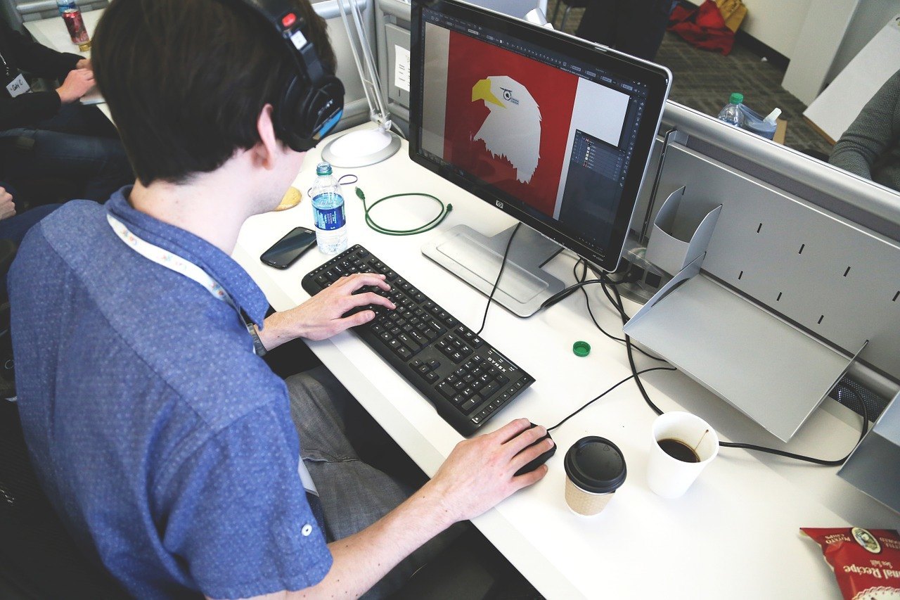 graphic designer working on computer