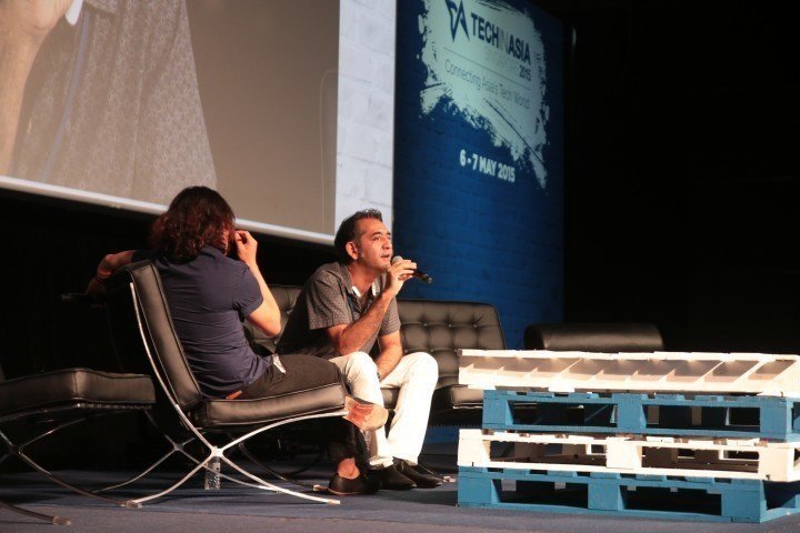Khailee Ng (left) and Dinesh Bhatia (right), CEO of Tradehero
