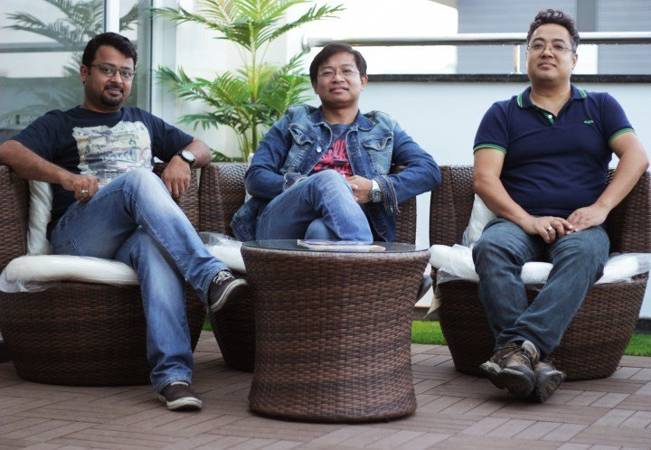 Giskaa's founders and leadership team: (from left) Ratheesh Elayat, Meghanath Singh, and Surchand Wahengbam