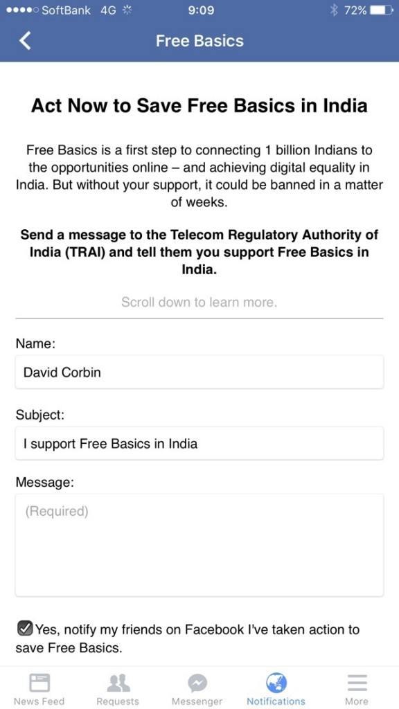 Facebook's campaign Photo credit: Tech In Asia