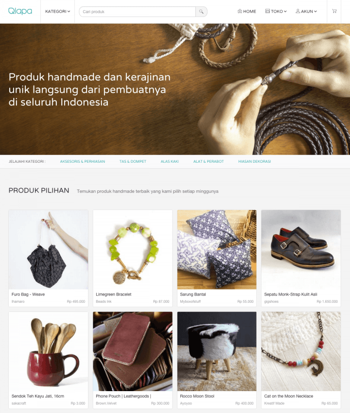 Qlaap Homepage Screenshot