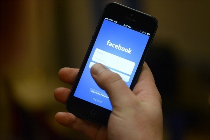 Facebook app on a phone