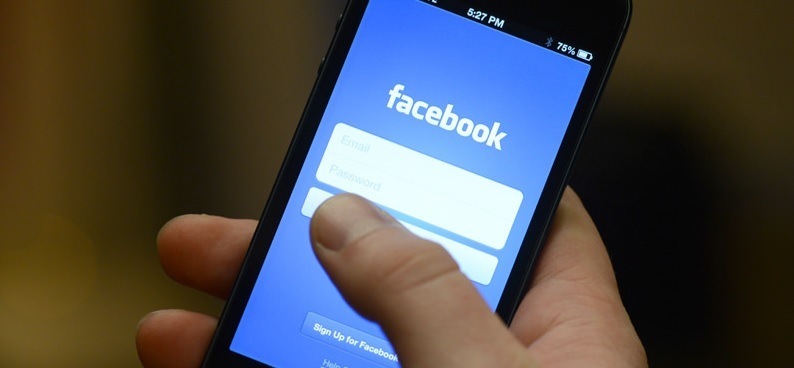 Facebook app on a phone