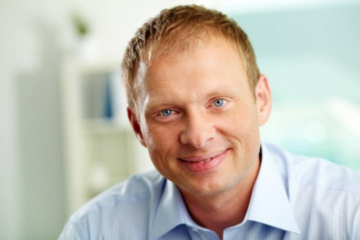 businessman looking at camera