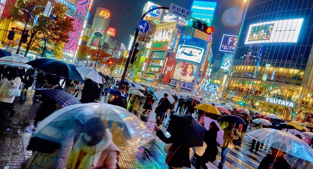 Tokyo in the rain