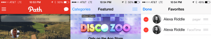iOS Hamburger Menu
