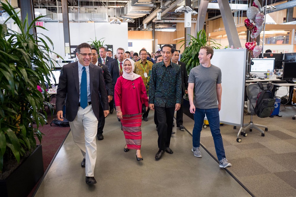 Indonesia President Joko Widodo visits Facebook HQ