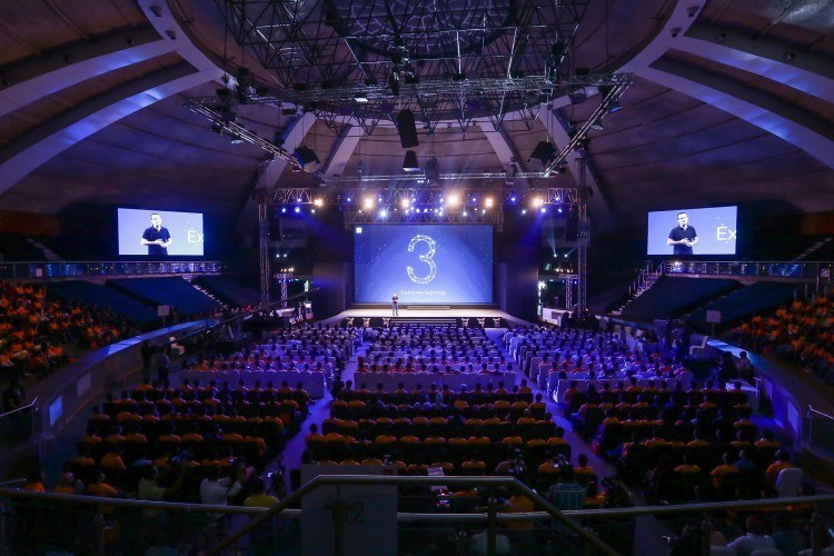 RedMi Note 3 launch in India at a stadium in Delhi. Photo credit: Xiaomi.
