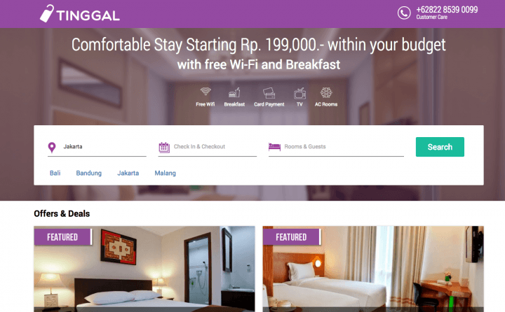 Budget accommodation startup Tinggal raises money to enter Indonesia