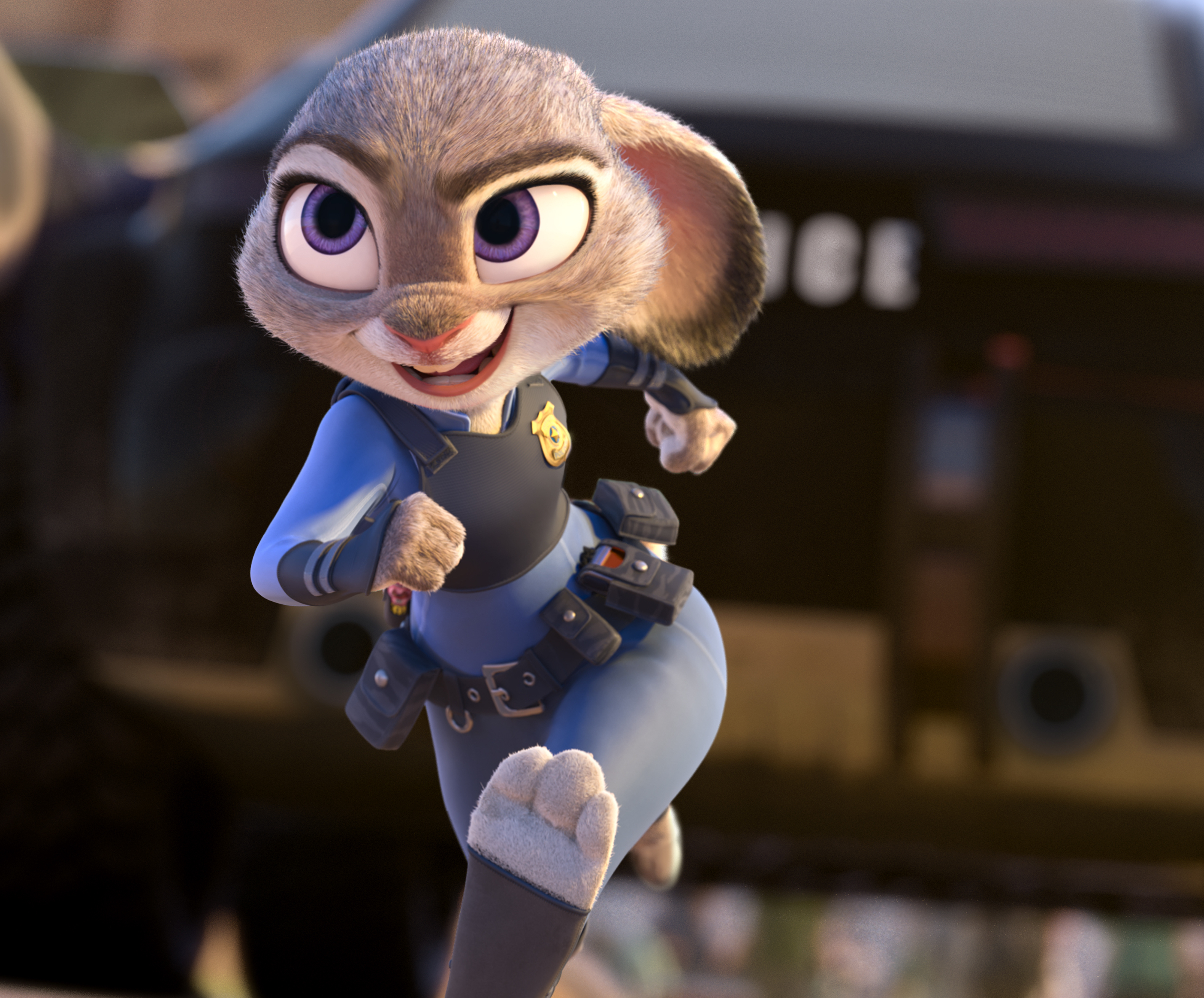 Judy Hopps, an optimistic bunny who’s new to Zootopia’s police department. Photo credit: Disney