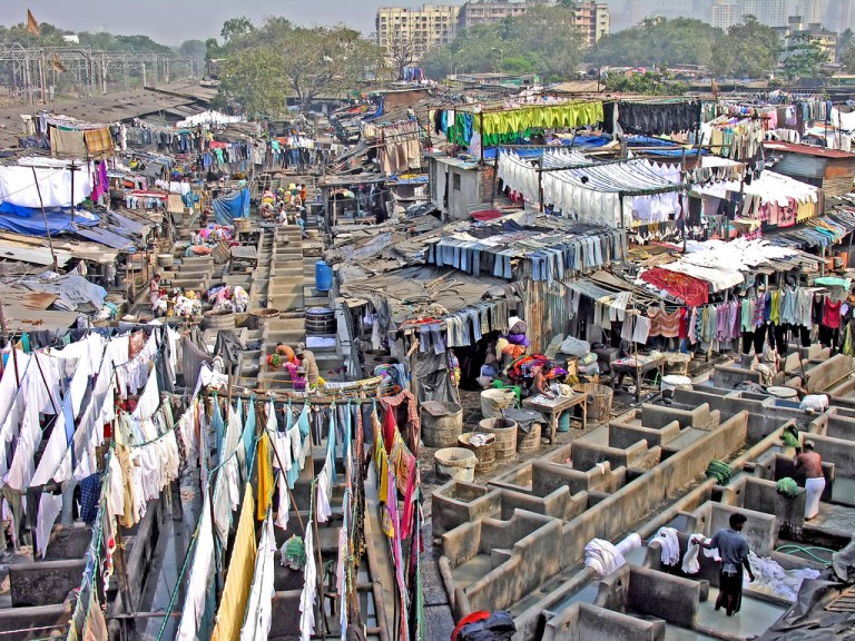 Scene from a traditional public laundry space in India. Photo credit: Dennis Jarvis.