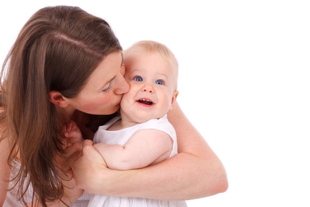 mother, baby, kiss, love