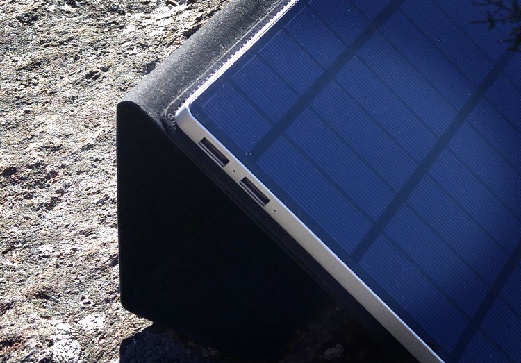 The Solartab has two USB ports so you can charge two devices at once if needed.
