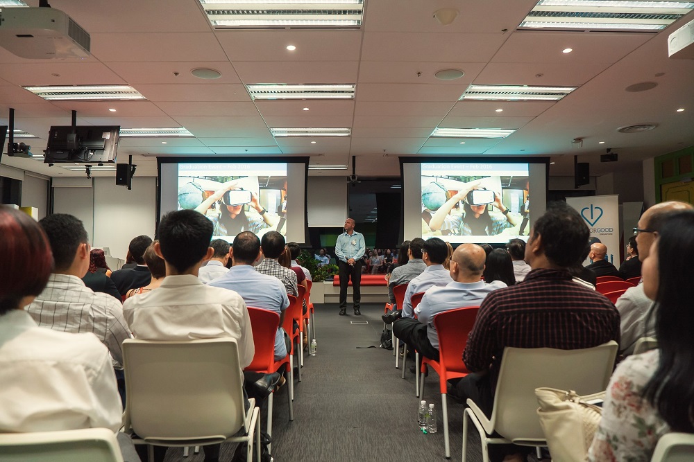 The Tech For Good Singapore announcement event.