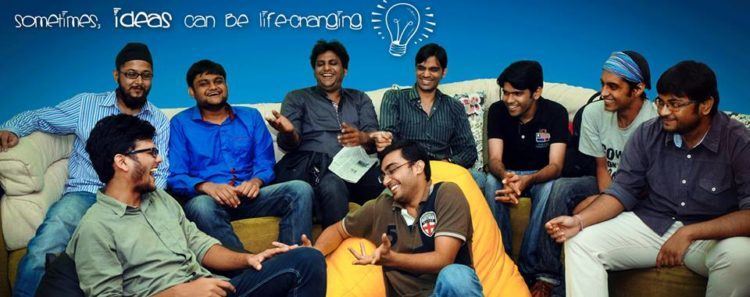 (Sitting on the yellow bean bag): Former Housing co-founder Advitiya Sharma.