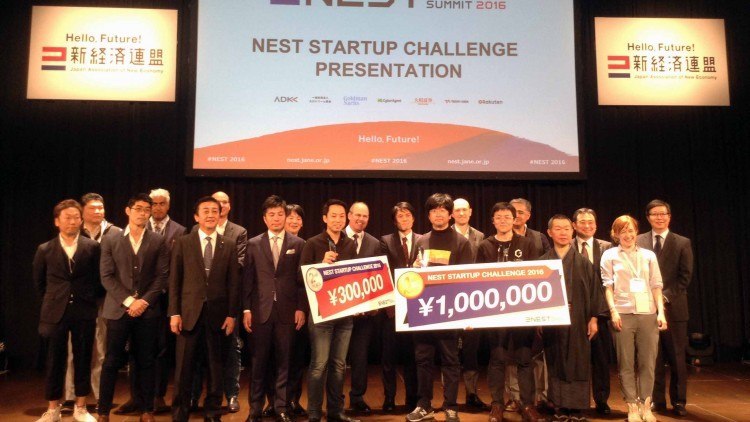 The top 3 startups and judges at NEST 2016.