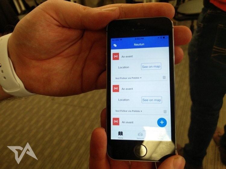 A demo of the Neutun Labs app displaying the GPS location on map where the patient had a seizure.