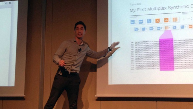 Founder and CEO Eli Lyons pitches Tupac Bio.