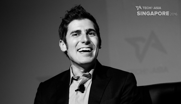 Eduardo Saverin on stage at Tech in Asia Singapore 2016
