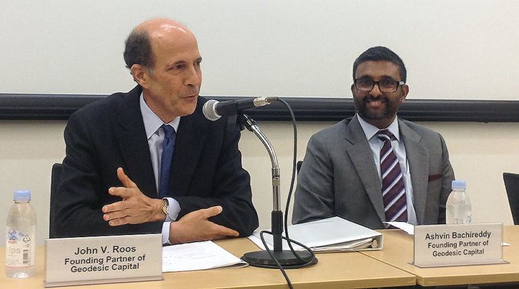 John Roos and Ashvin Bachireddy of Geodesic Capital.