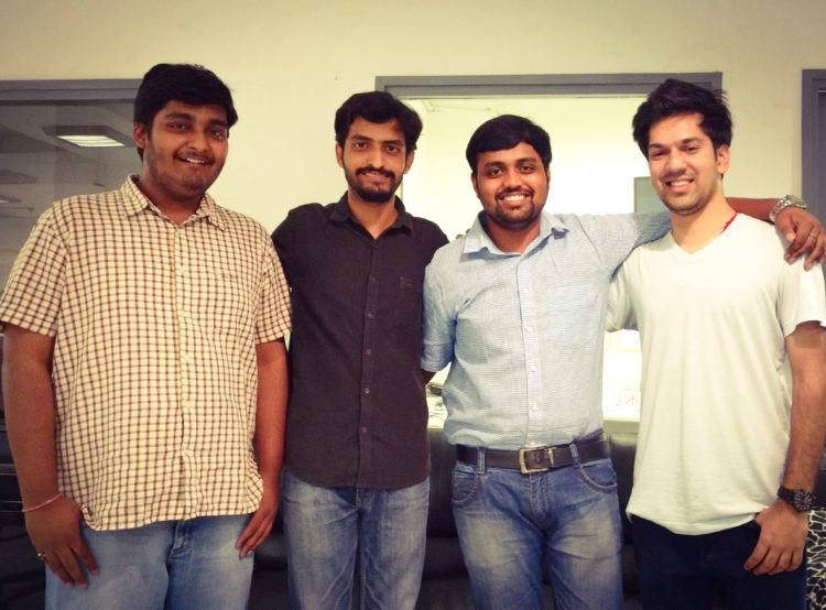 Visit's co-founding team: (left to right) Anurag Prasad, Vaibhav Singh, Chetan Anand and Shashvat Tripathi.