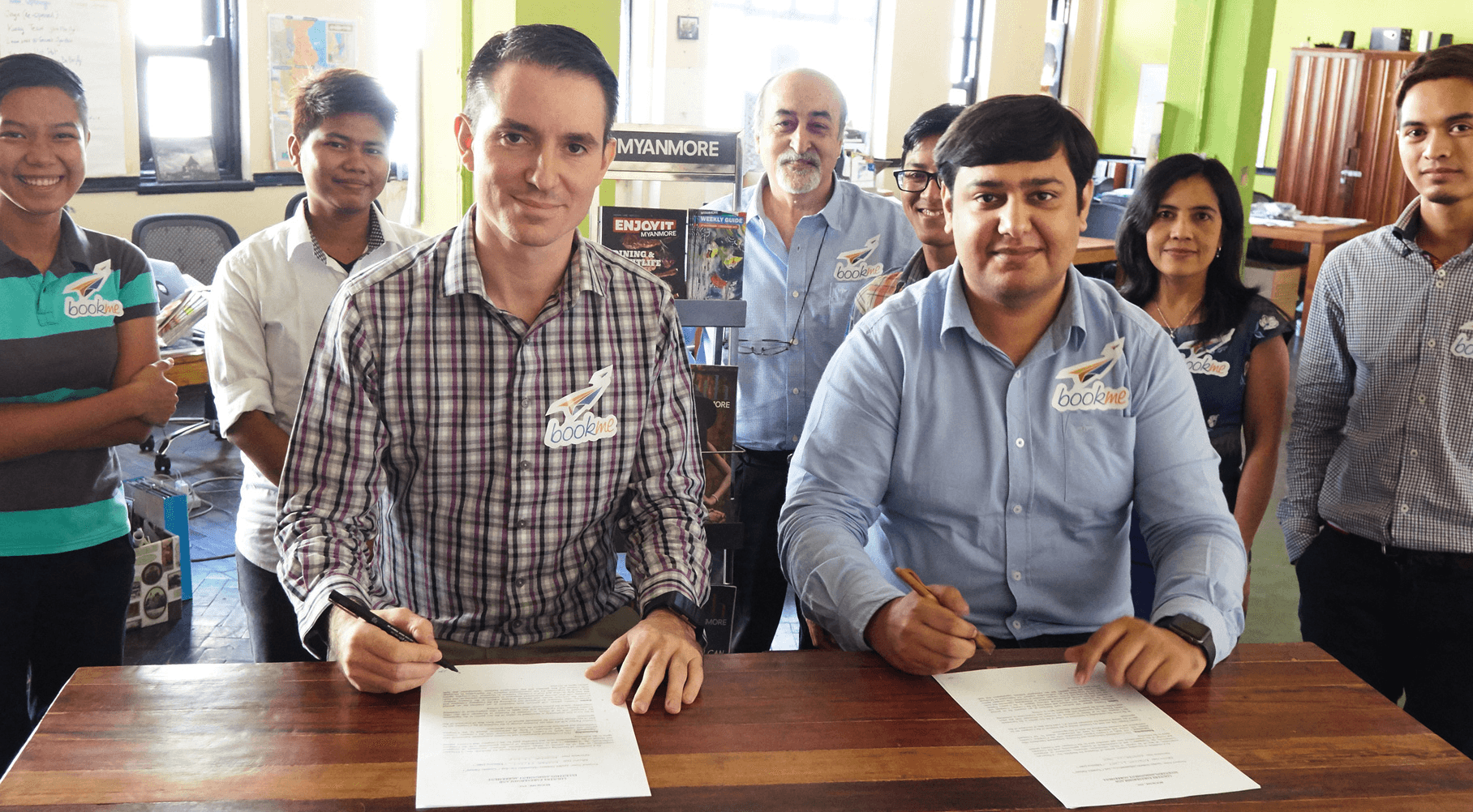 Faizan Aslam, founder of Bookme (right)