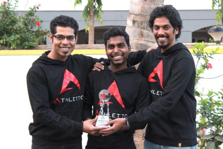 (From left) Athletto's co-founders: Ujwal Sutaria, Praveen Gadpayle, and Narayana Vyas.