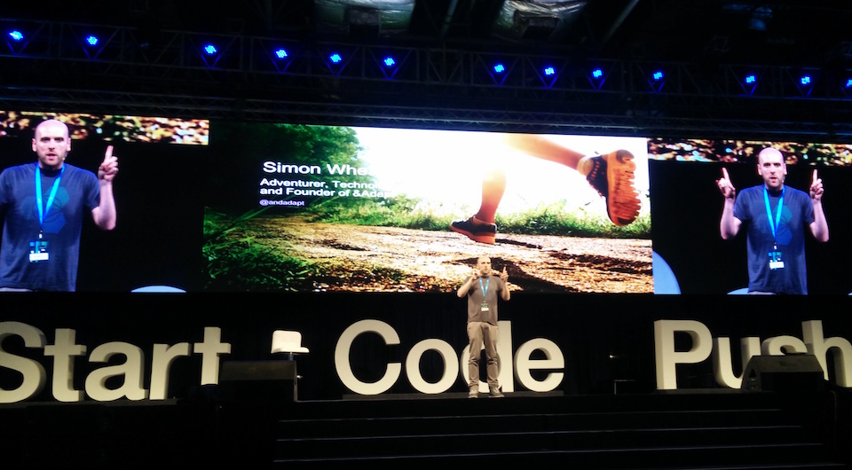 Simon Wheatcroft blind marathoner using tech