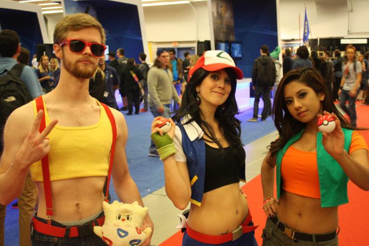 Imagine hanging out with a bunch of people dressed in either red, yellow, or blue. Pepper in some people who look like this. Multiply that by a lot and add in even more people in their street clothes with hair poofed up by humidity. That was this meetup. Photo credit: Montreal Comiccon 2014: Misty, Ash and Brock.