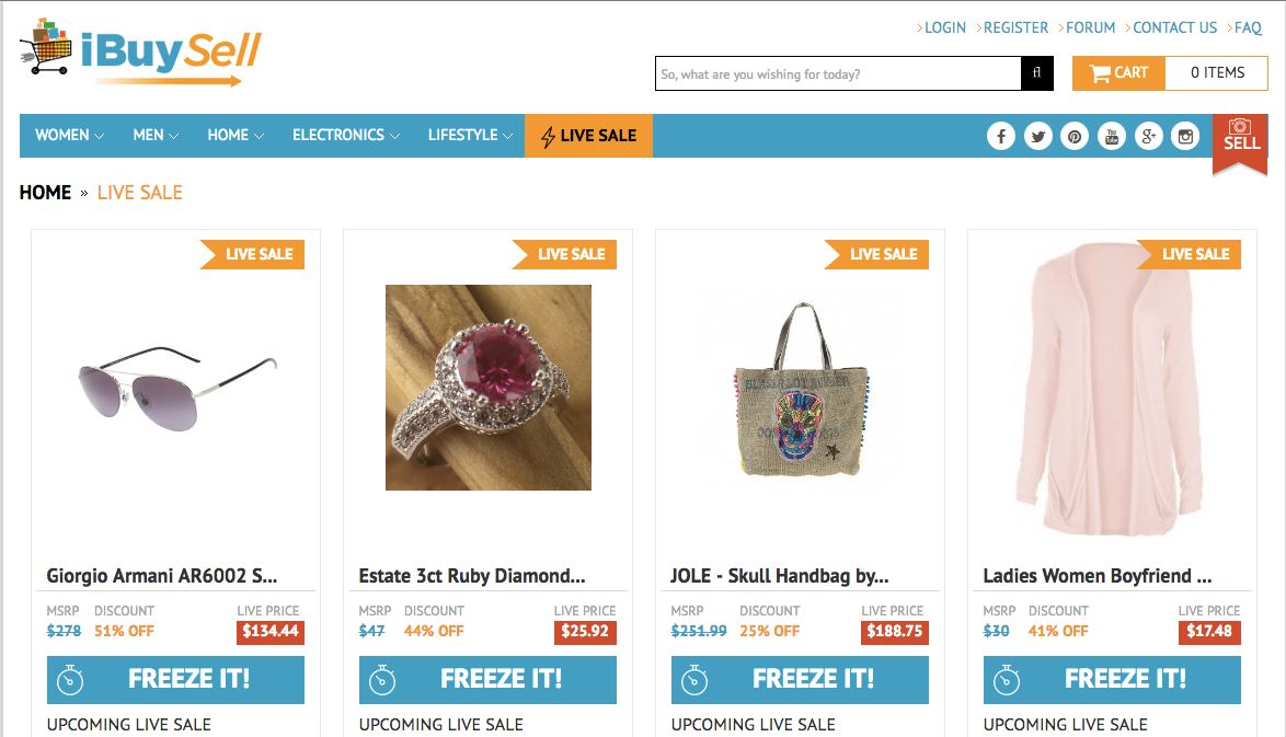 Screenshot of the iBuySell site