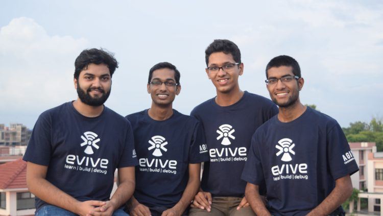 (From left) Evive's creators: Pankaj, Abhishek, Akshat, and Dhrupal.