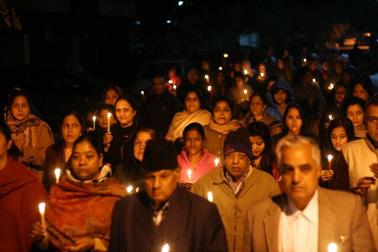 Candle light march after the 2012 Nirbhaya rape in Delhi. Photo credit: Ramesh Lalwani