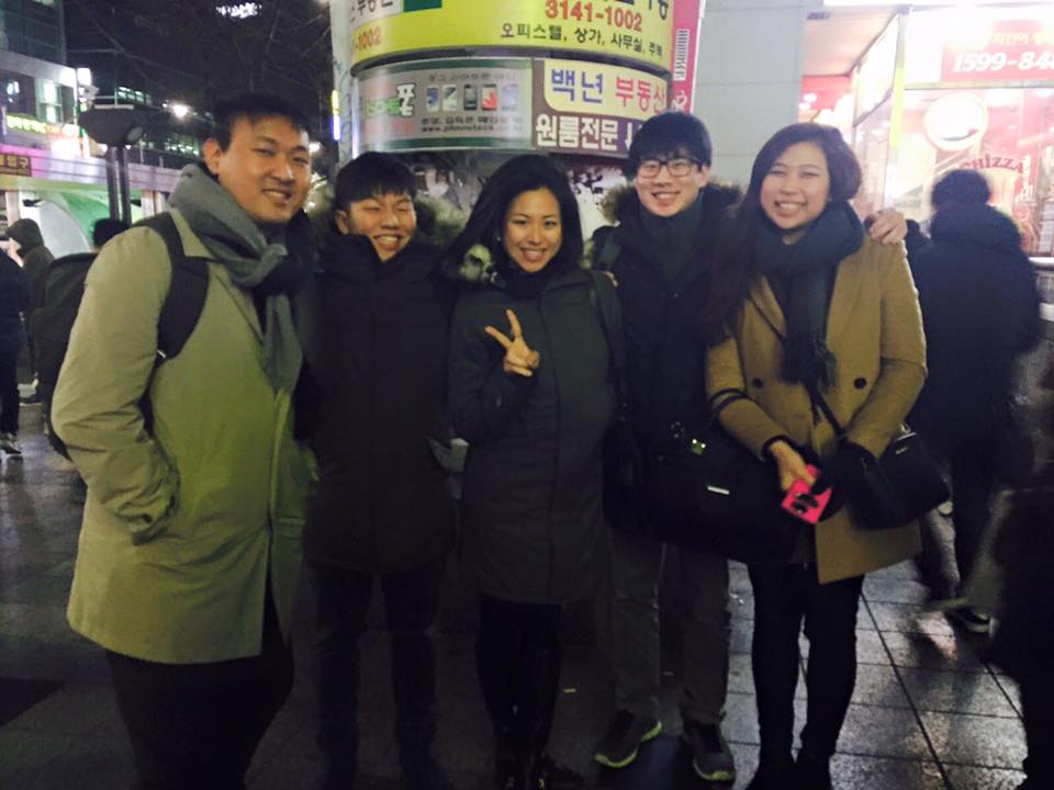 Community members in Seoul, Korea.