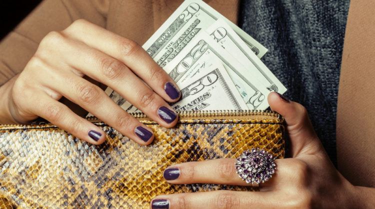 wallet, money