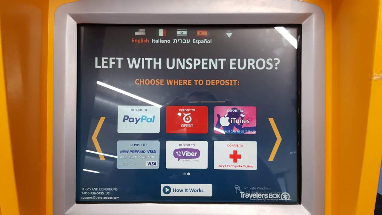 TravelersBox for converting leftover foreign currency