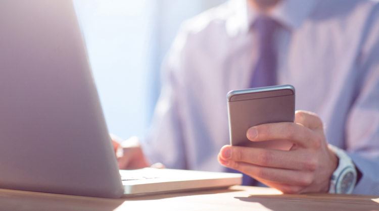 Businessman on phone