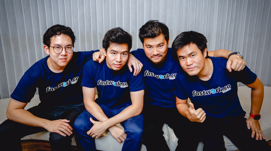 Fastwork co-founders from L-R: Jerd Phichitkul, Ben Vibhagool, Vasa Iamsuri, and Apon Palanuwech.