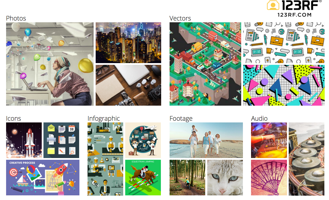 A marketplace for royalty-free creative content. 