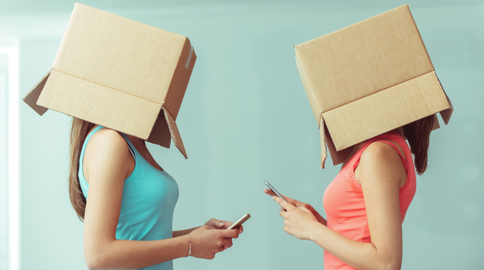 box, smartphone, girls, text